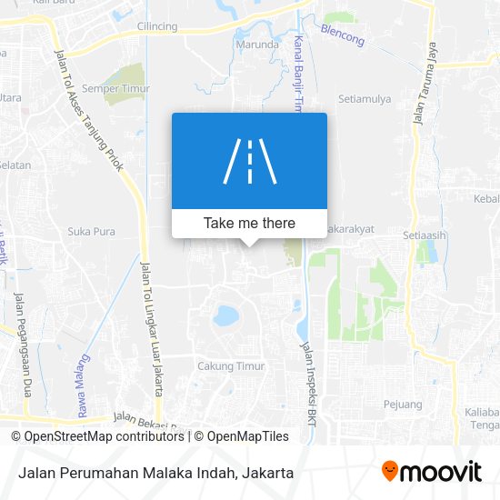 Jalan Perumahan Malaka Indah map