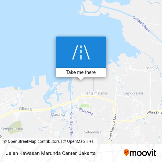 Jalan Kawasan Marunda Center map