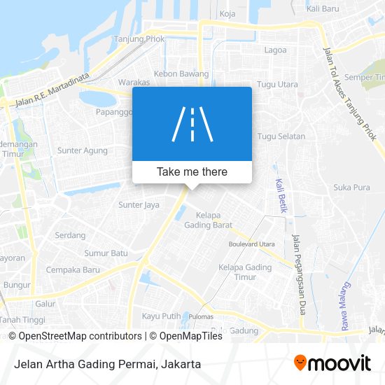 Jelan Artha Gading Permai map
