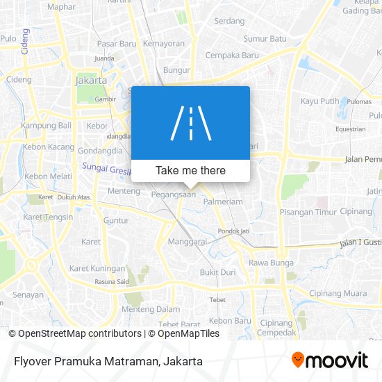 Flyover Pramuka Matraman map