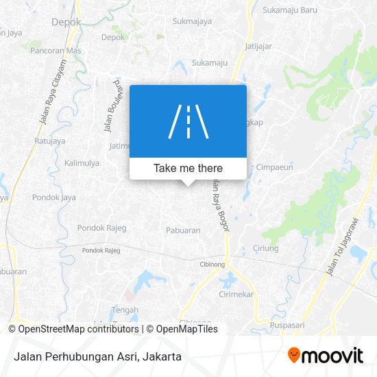 Jalan Perhubungan Asri map