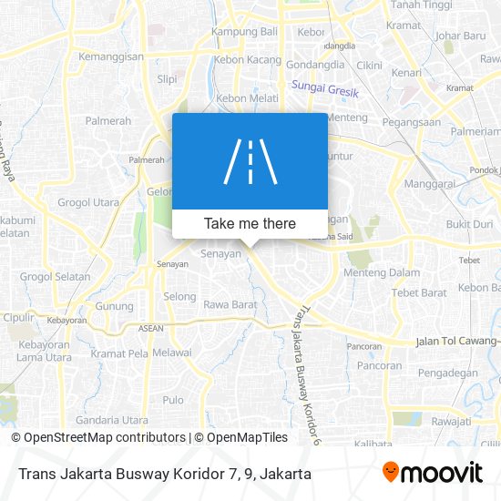 Trans Jakarta Busway Koridor 7, 9 map