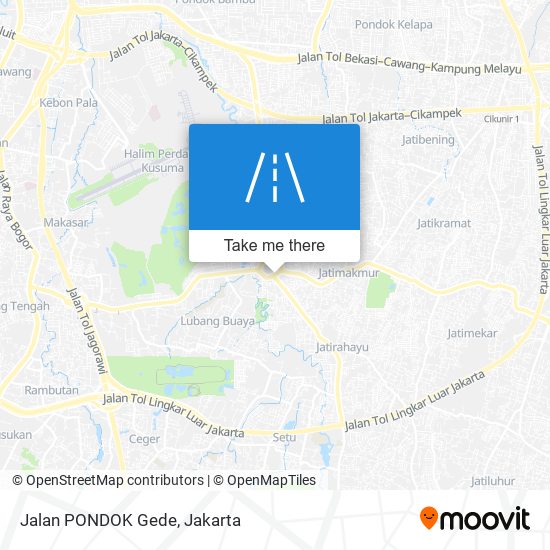 Jalan PONDOK Gede map