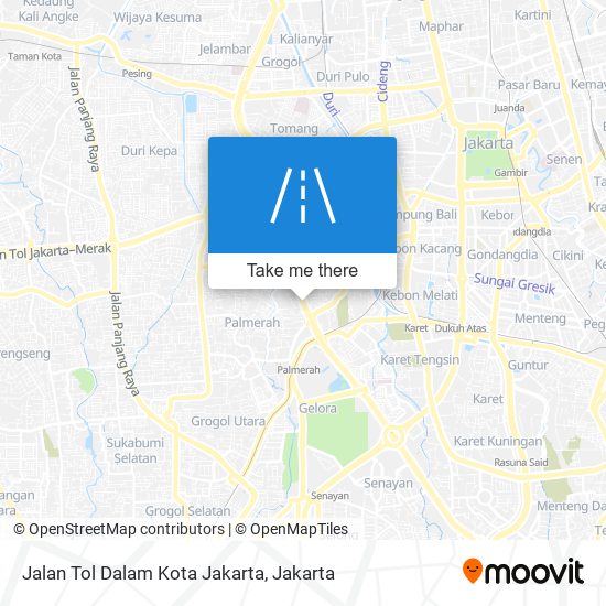 Jalan Tol Dalam Kota Jakarta map