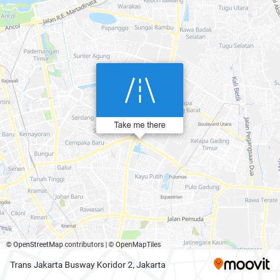 Trans Jakarta Busway Koridor 2 map