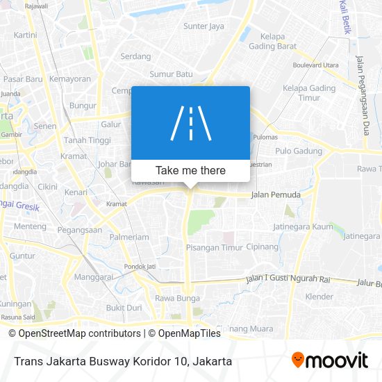 Trans Jakarta Busway Koridor 10 map