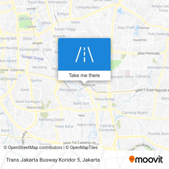 Trans Jakarta Busway Koridor 5 map