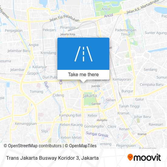 Trans Jakarta Busway Koridor 3 map