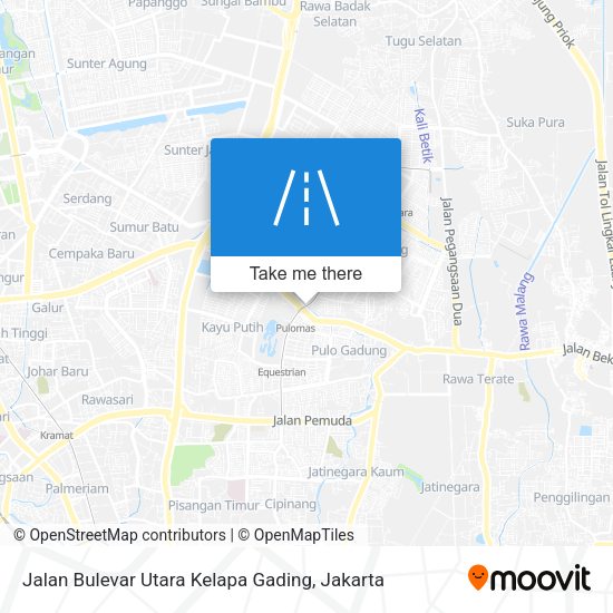 Jalan Bulevar Utara Kelapa Gading map
