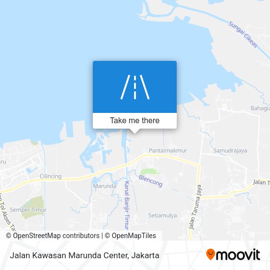 Jalan Kawasan Marunda Center map