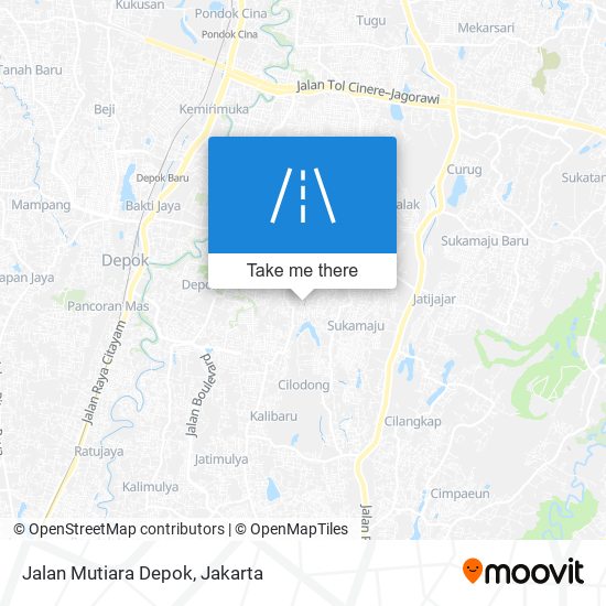 Jalan Mutiara Depok map