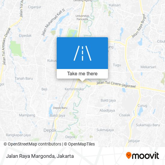 Jalan Raya Margonda map