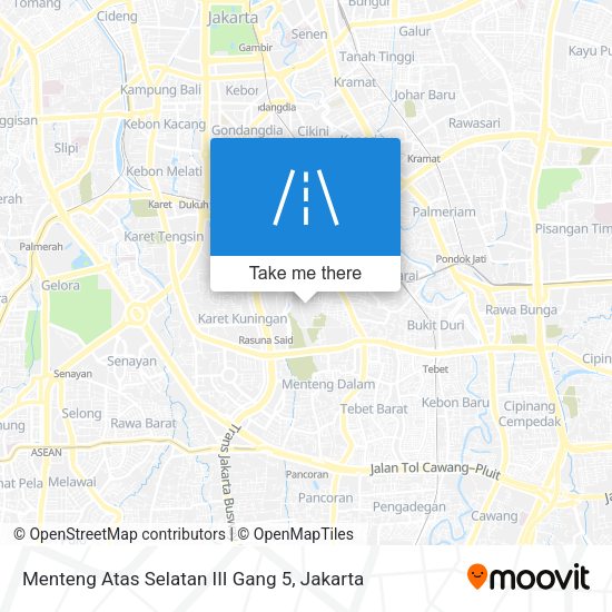 Menteng Atas Selatan III Gang 5 map