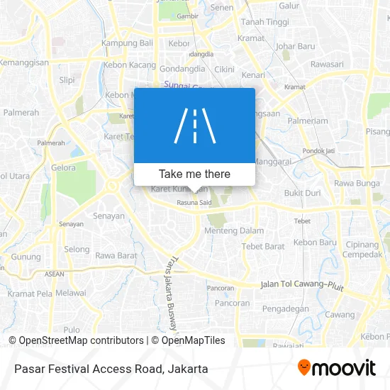 Pasar Festival Access Road map