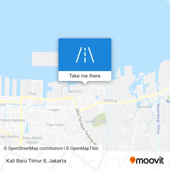 Kali Baru Timur 8 map