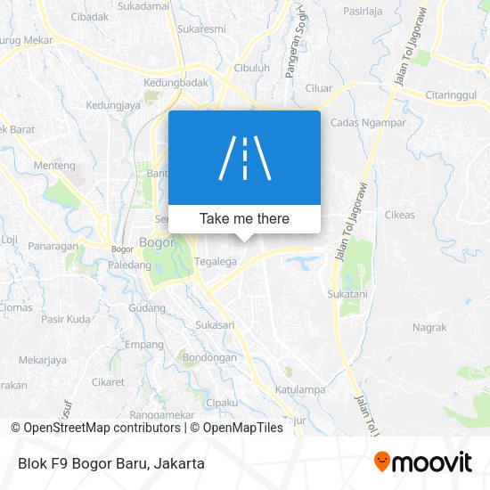 Blok F9 Bogor Baru map