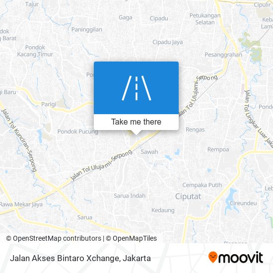 Jalan Akses Bintaro Xchange map