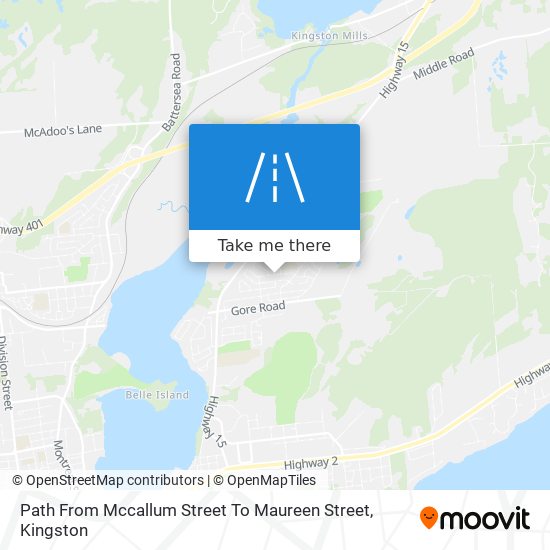Path From Mccallum Street To Maureen Street map