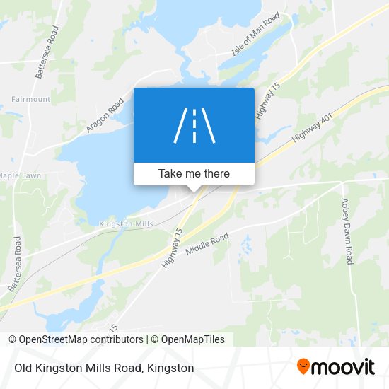 Old Kingston Mills Road map
