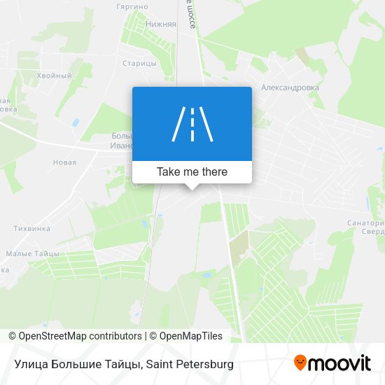 Улица Большие Тайцы map