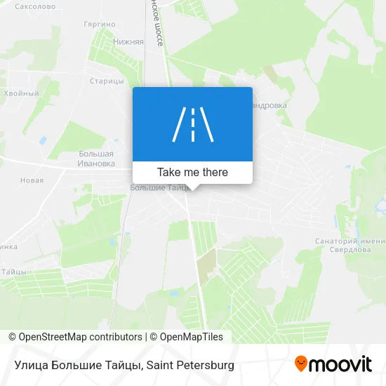 Улица Большие Тайцы map