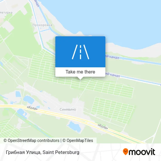 Грибная Улица map