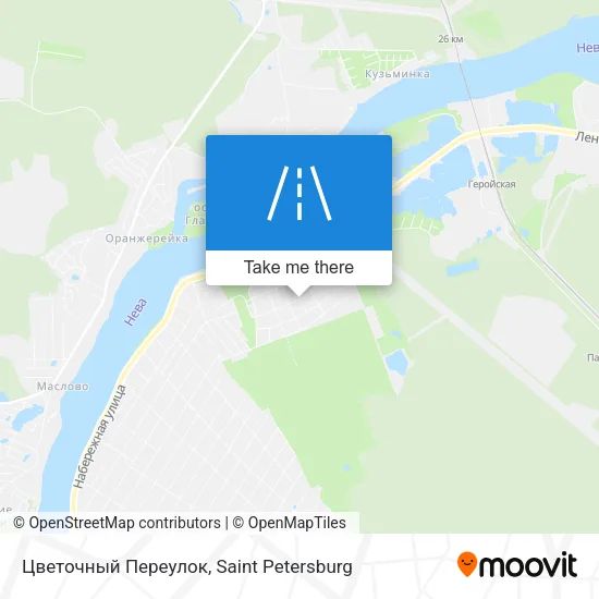 Цветочный Переулок map