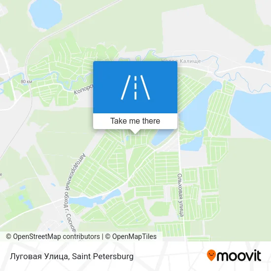 Луговая Улица map