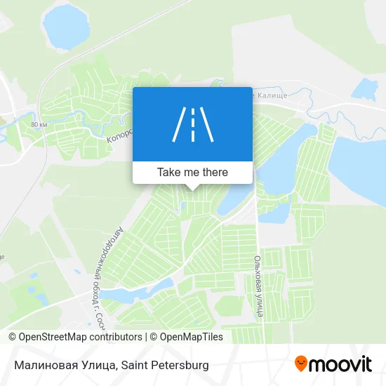 Малиновая Улица map
