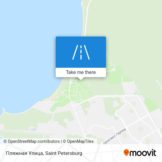 Пляжная Улица map