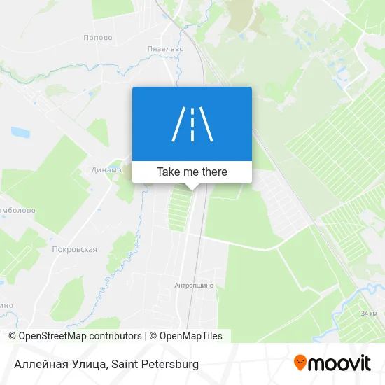 Аллейная Улица map