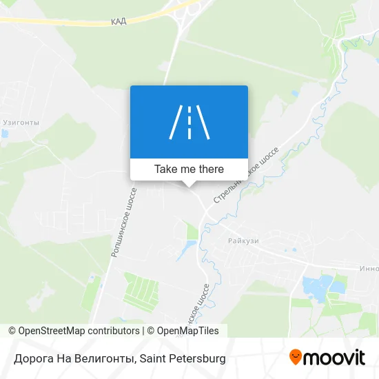 Дорога На Велигонты map
