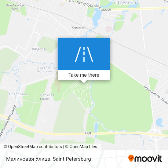 Малиновая Улица map