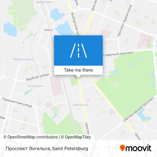 Проспект Энгельса map