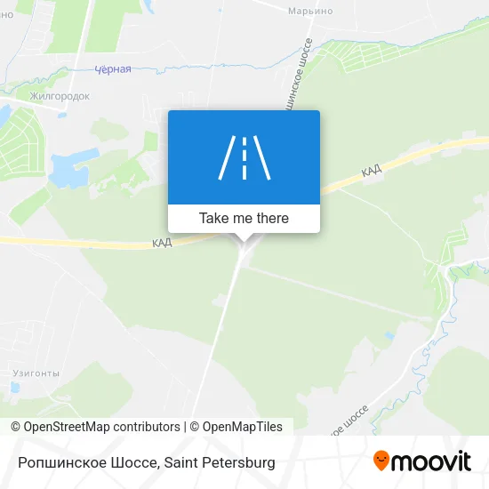 Ропшинское Шоссе map