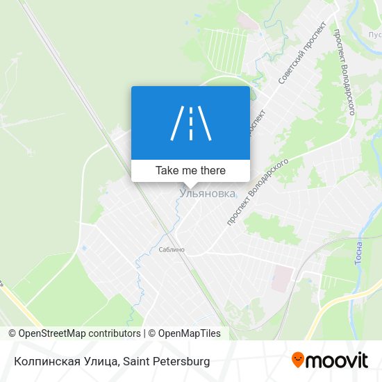 Колпинская Улица map