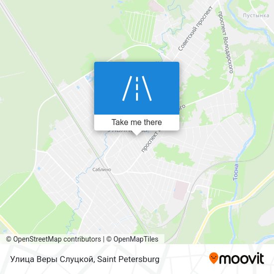 Улица Веры Слуцкой map