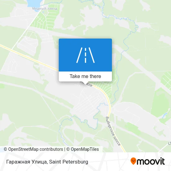 Гаражная Улица map