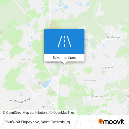 Грибной Переулок map