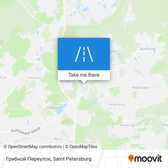 Грибной Переулок map