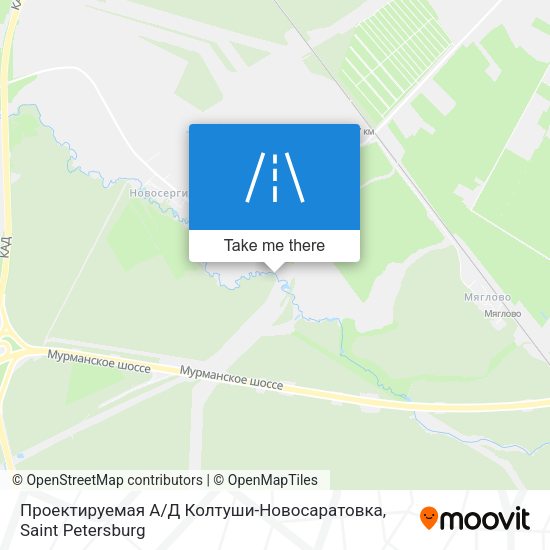 Проектируемая А / Д Колтуши-Новосаратовка map