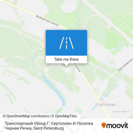 Транспортный Обход Г. Сертолово И Поселка Черная Речка map