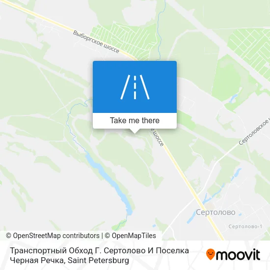 Транспортный Обход Г. Сертолово И Поселка Черная Речка map
