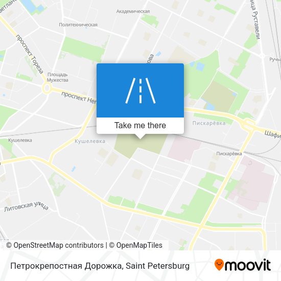 Петрокрепостная Дорожка map
