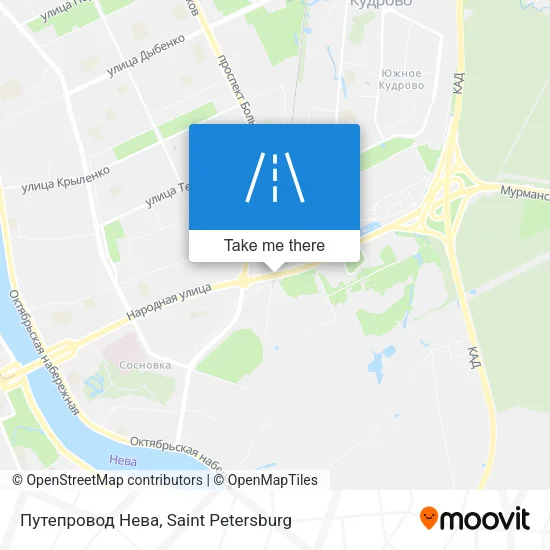 Путепровод Нева map