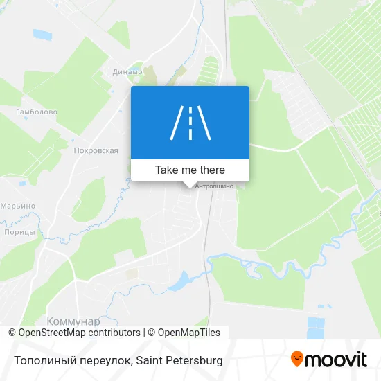 Тополиный переулок map