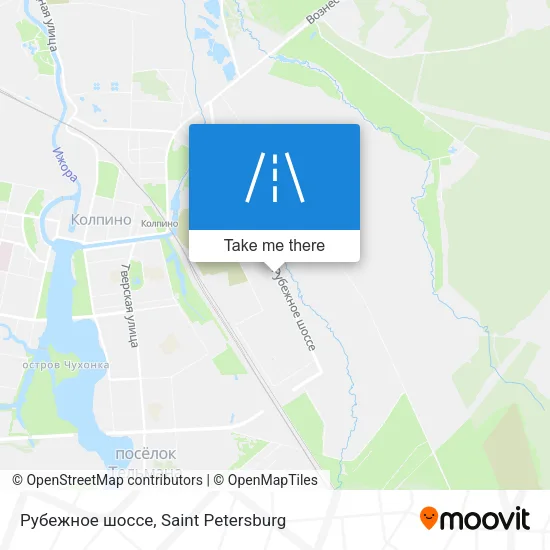Рубежное шоссе map