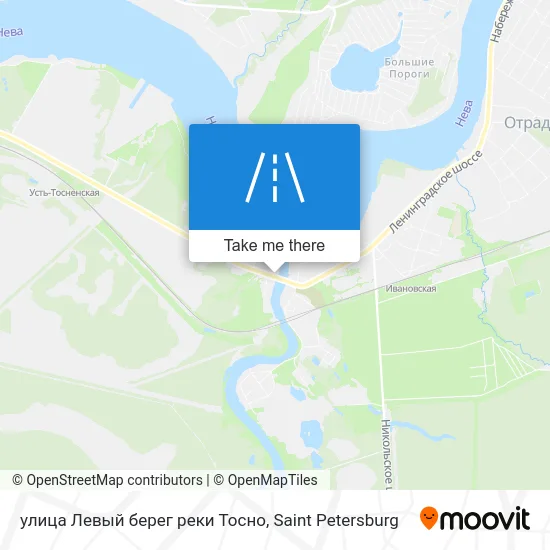 улица Левый берег реки Тосно map