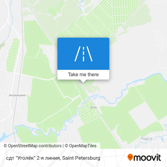 сдт "Уголёк" 2-я линия map