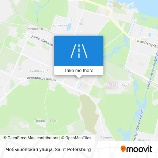 Чебышёвская улица map